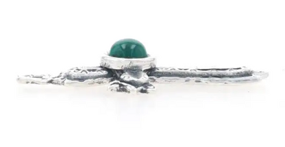 Sterling Silver Malachite Cross Pendant - 925 Round Cabochon Faith