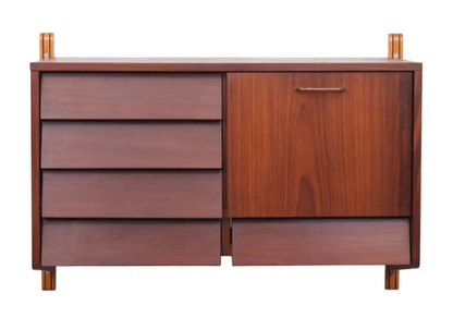 Teak Hanging Wall Cabinet Holland 1960s