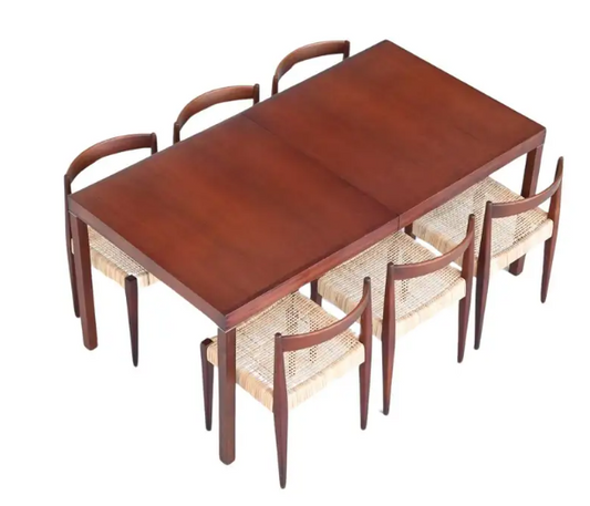 Inger Klingenberg dining table in rosewood Fristho The Netherlands 1960