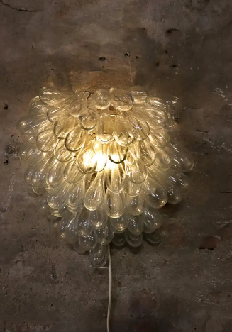 Lartigiani – Murano Glass – Grape Wall Lamp – Hand blown – Italy – 1960s