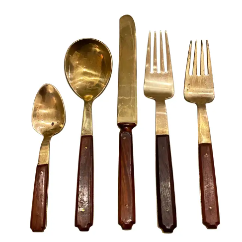 Due Oro Nero 5-Piece Flatware Set