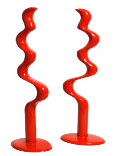 Two abstract metal floor sculptures by Tony Almén and Peter Gest for Ikea 1990