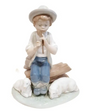 Nao by Lladró Porcelain Shepherd Boy with Sheep