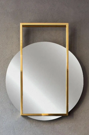 Famed Brass Mirror