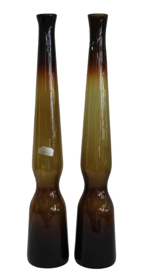 Pair of Greenwich Flint Craft Vases