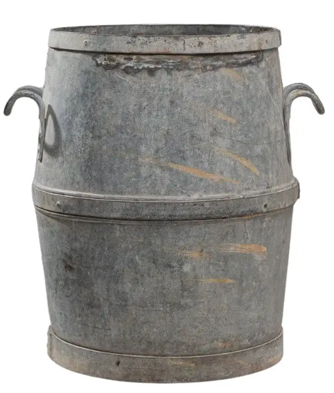 Early 20th Century French Zinc Barrel